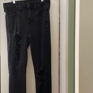 Black American Eagle Ripped Jeans